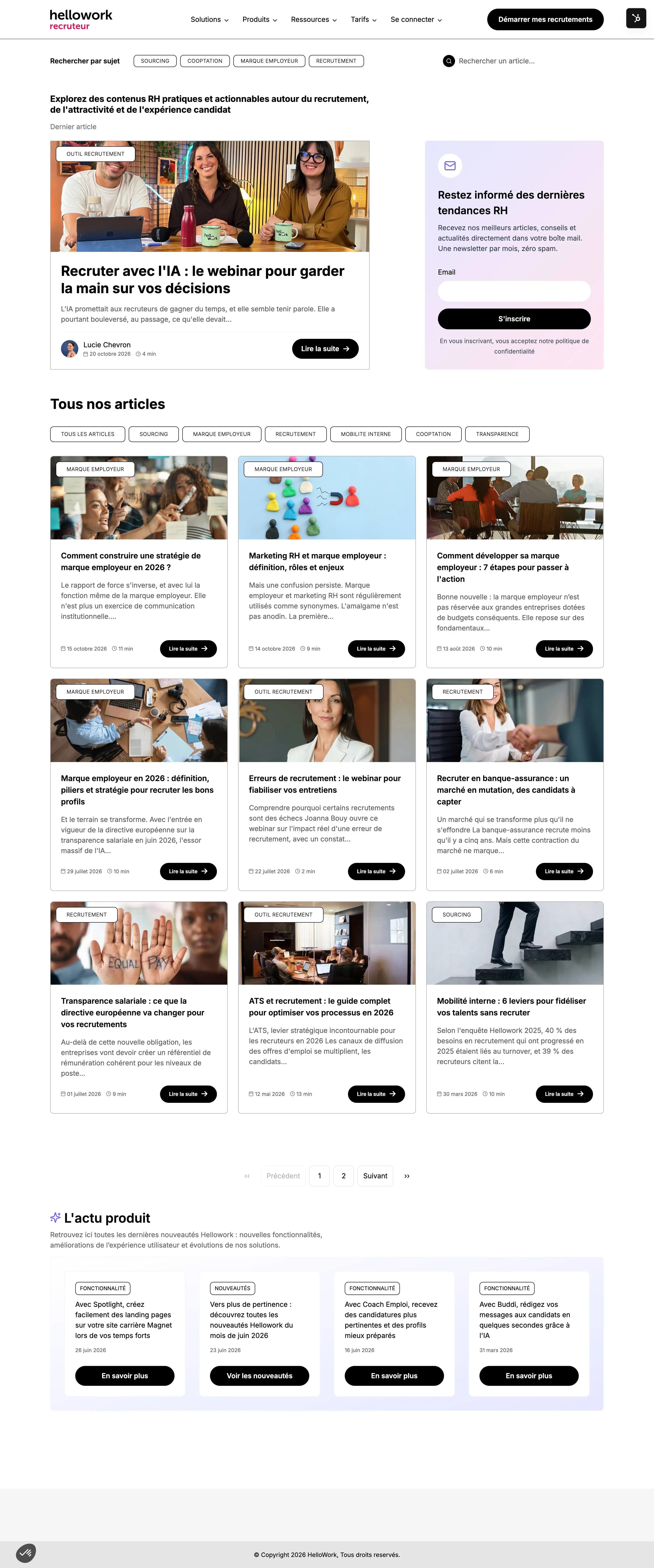 Aperçu du site Hellowork