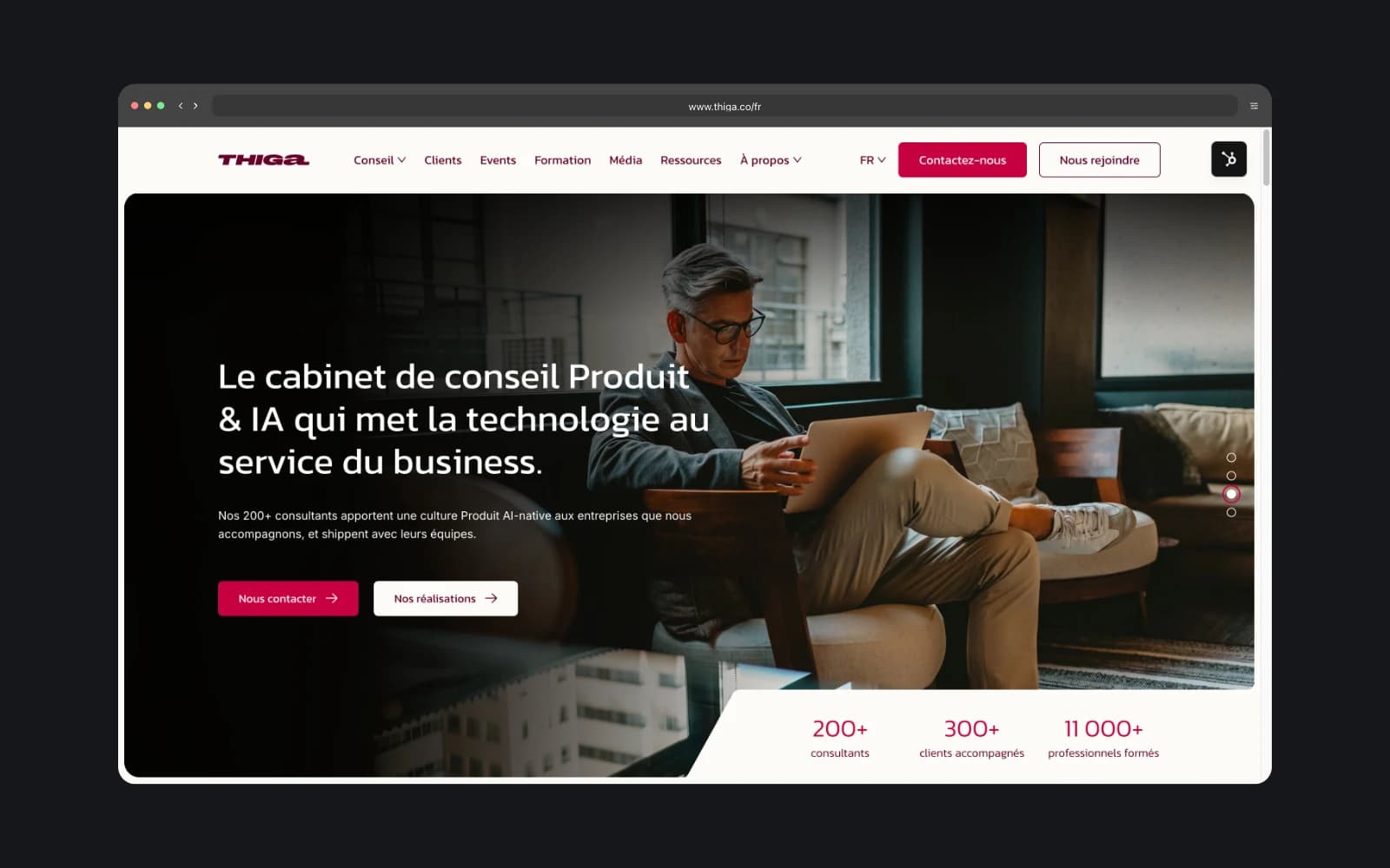 Aperçu du site Thiga