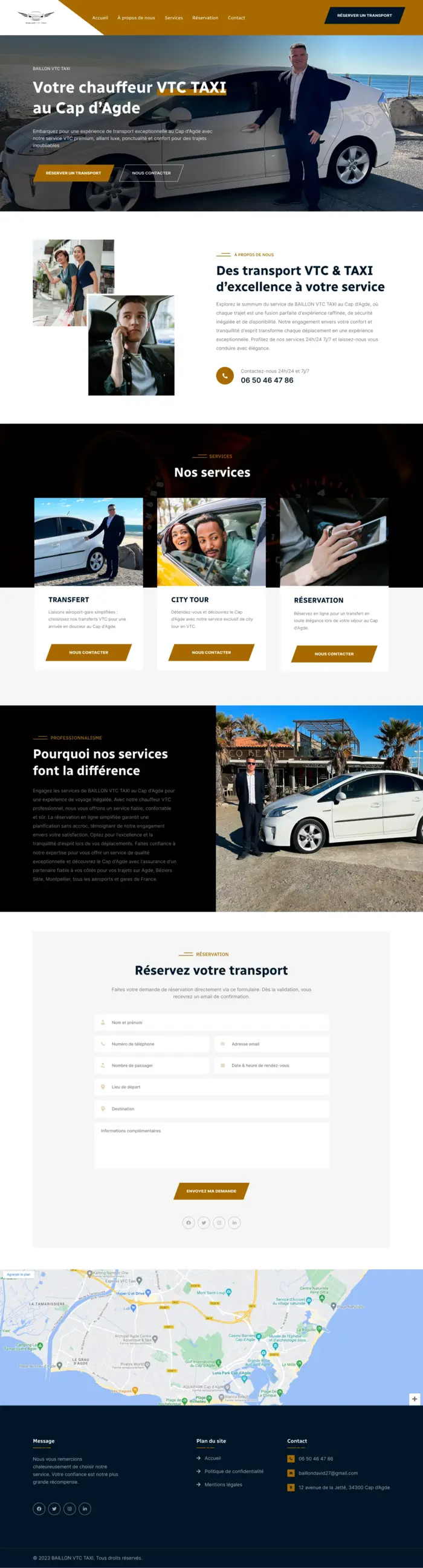 photo du site internet de baillon VTC